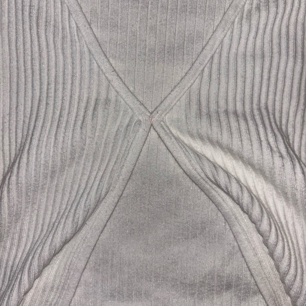 Debut White Ribbed Knit Top - Picture 2 of 3